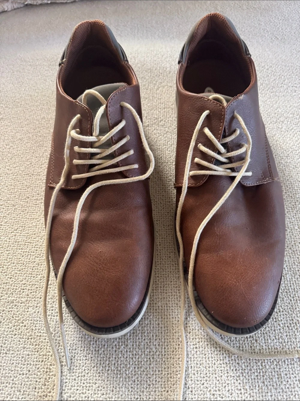 Dr. Scholl's Men's Chestnut Brown Leather Chukka Shoes Mens 9.5.